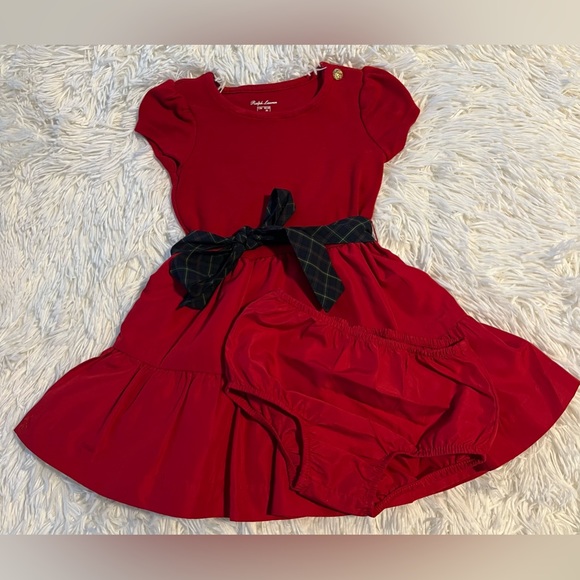 Ralph Lauren baby girl red dress - Picture 1 of 8
